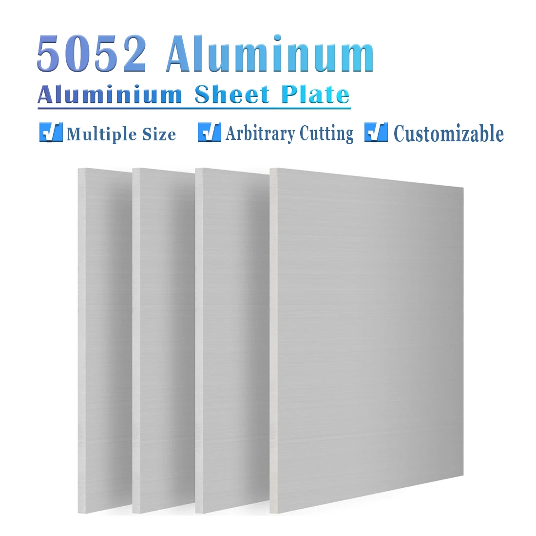 

5052 Aluminum plate Flat Aluminum Sheet DIY 100*100*0.8 ~ 300*300*10mm all sizes ali sheet cut Customizable