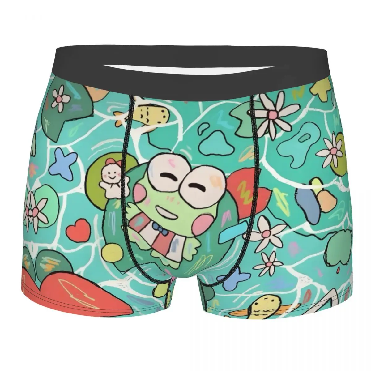 

Симпатичные трусы-боксеры Kerokero Keroppi на заказ для Homme, нижнее белье с 3D принтом, трусы, мягкие трусы