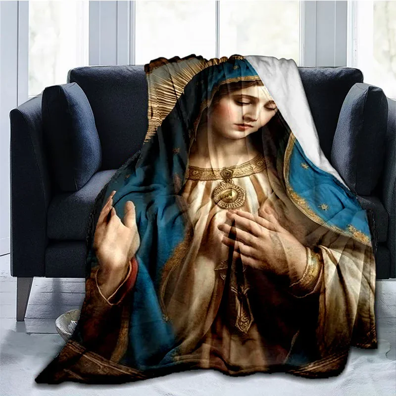 Our Lady of Jesus Christian printed blanket bed sofa cover blanket soft, warm, comfortable home decoration  picnic blanket a1