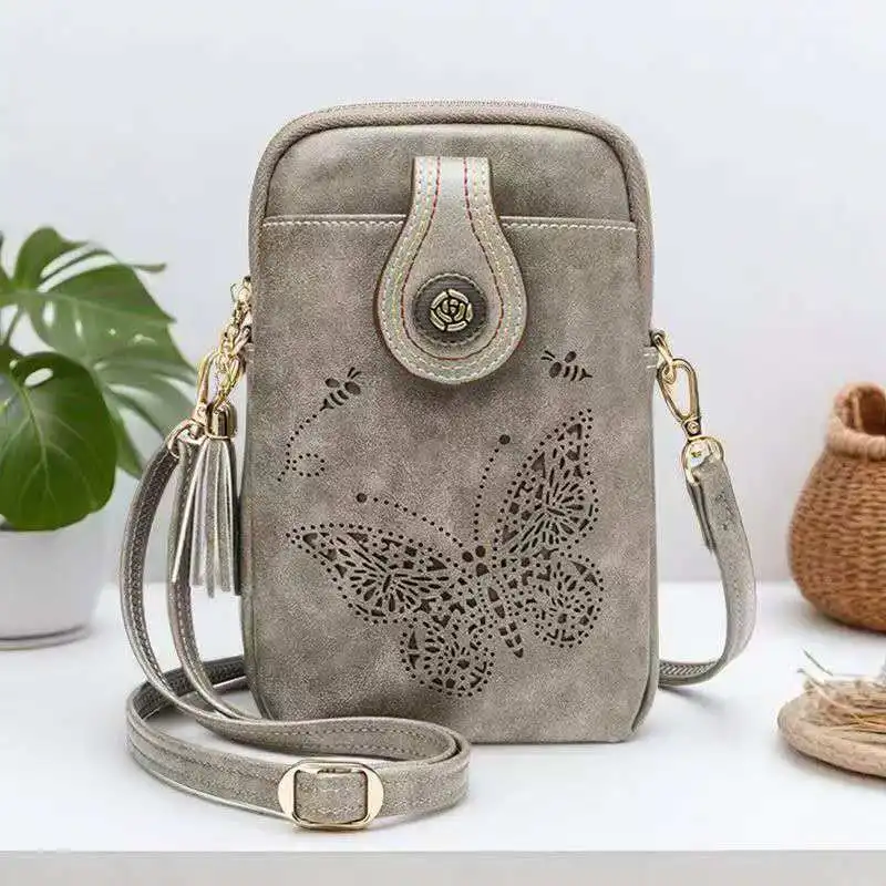 

Female fashionable beautiful multi-functional zipper handbag with a sweet style cross-body or shoulder use small wallet inside