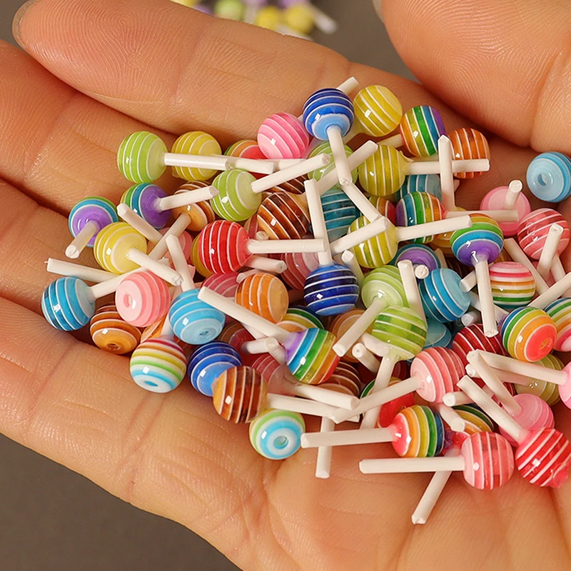 Miniature Food Play Model Shooting Props, Mini Lollipops, Colorful Candy, DIY Jewelry Accessories