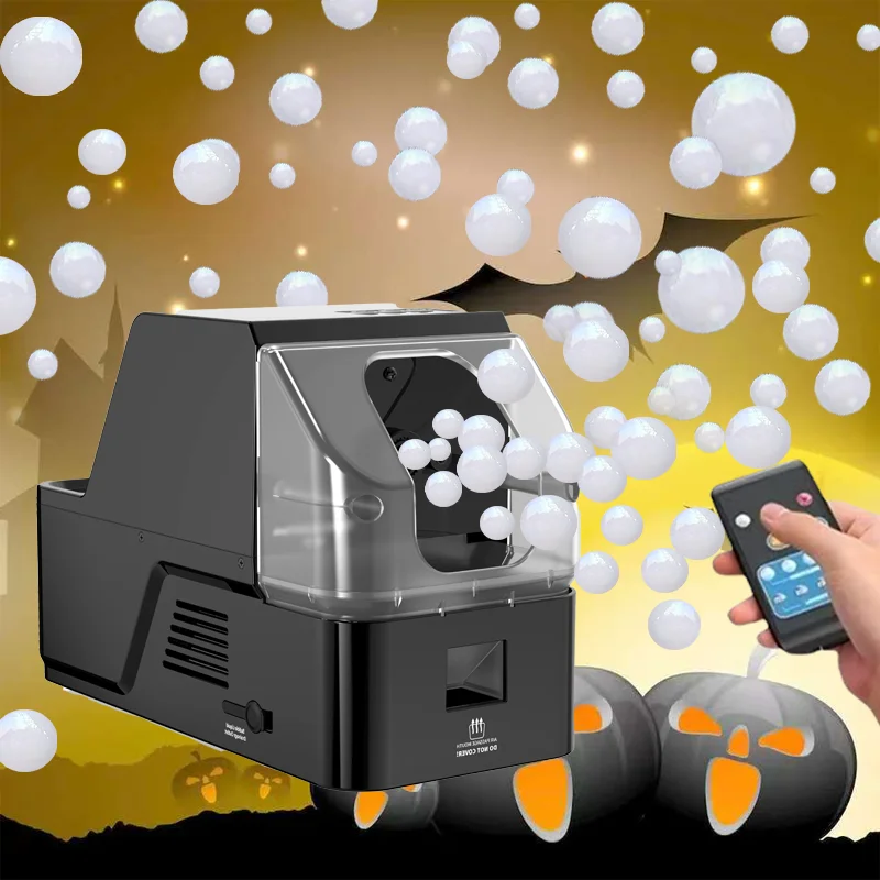 Machine à bulles de brouillard pour cadeau de fête d'anniversaire, jouets d'action sur scène de mariage, 3 modes en 1, télécommande entièrement automatique