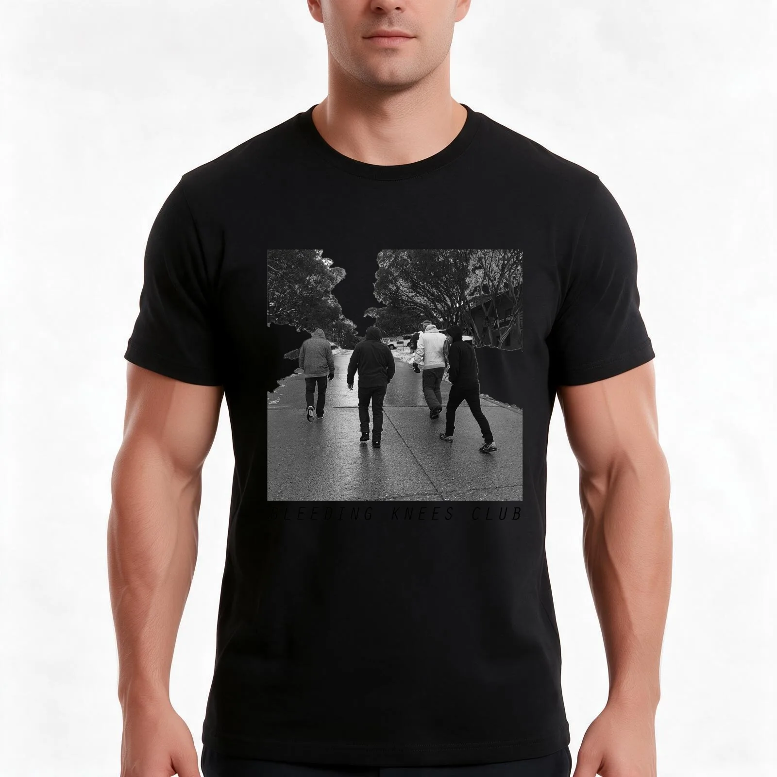 Bleeding Knees Club T-Shirt Summer Casual Cotton Tee Oversized Streetwear Tops Vintage Graphic Print Loose Fit Short Sleeve