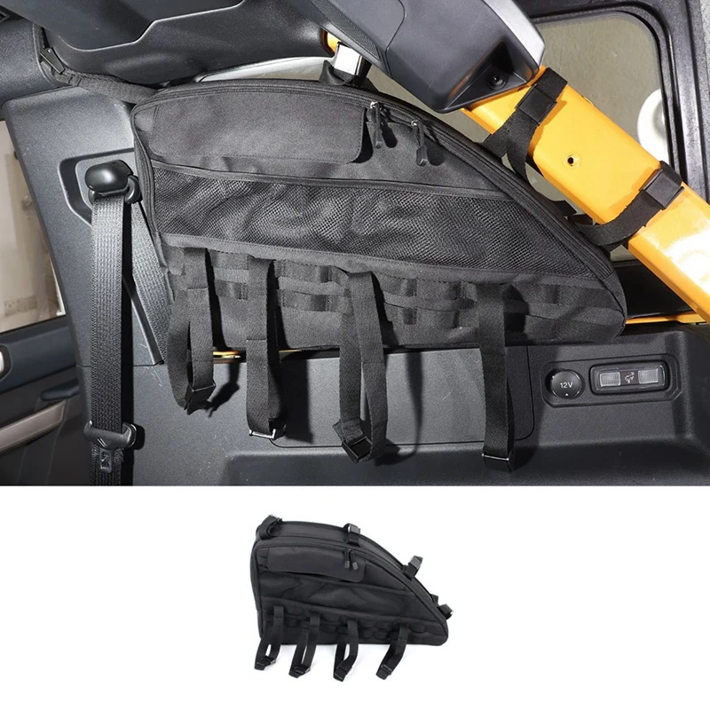 

Roll Bar Storage Bag For Ford Bronco 2021-2024 4 Door Accessories Trunk Organizer Cargo Cage Saddlebag Tool Kit