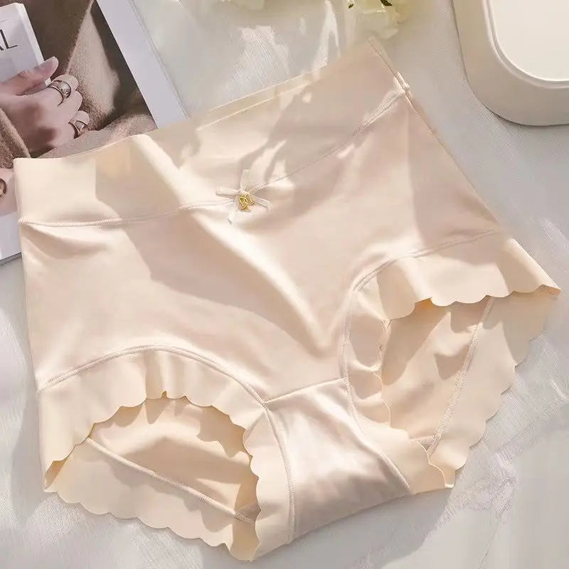 ซาตินผ้าไหมน้ําแข็งไม่มีรอยต่อ Tummy Control กางเกงต้านเชื้อแบคทีเรีย en reukloos ผ้าพางานรีเวชวิทยาชุดชั้นใน