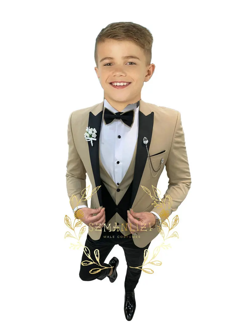 Boys Suit 3-Piece Formal Pants Suit 2023 New Full Outfit Clothes trajes para niños elegantes Toddler Boy Suit Set Blazers