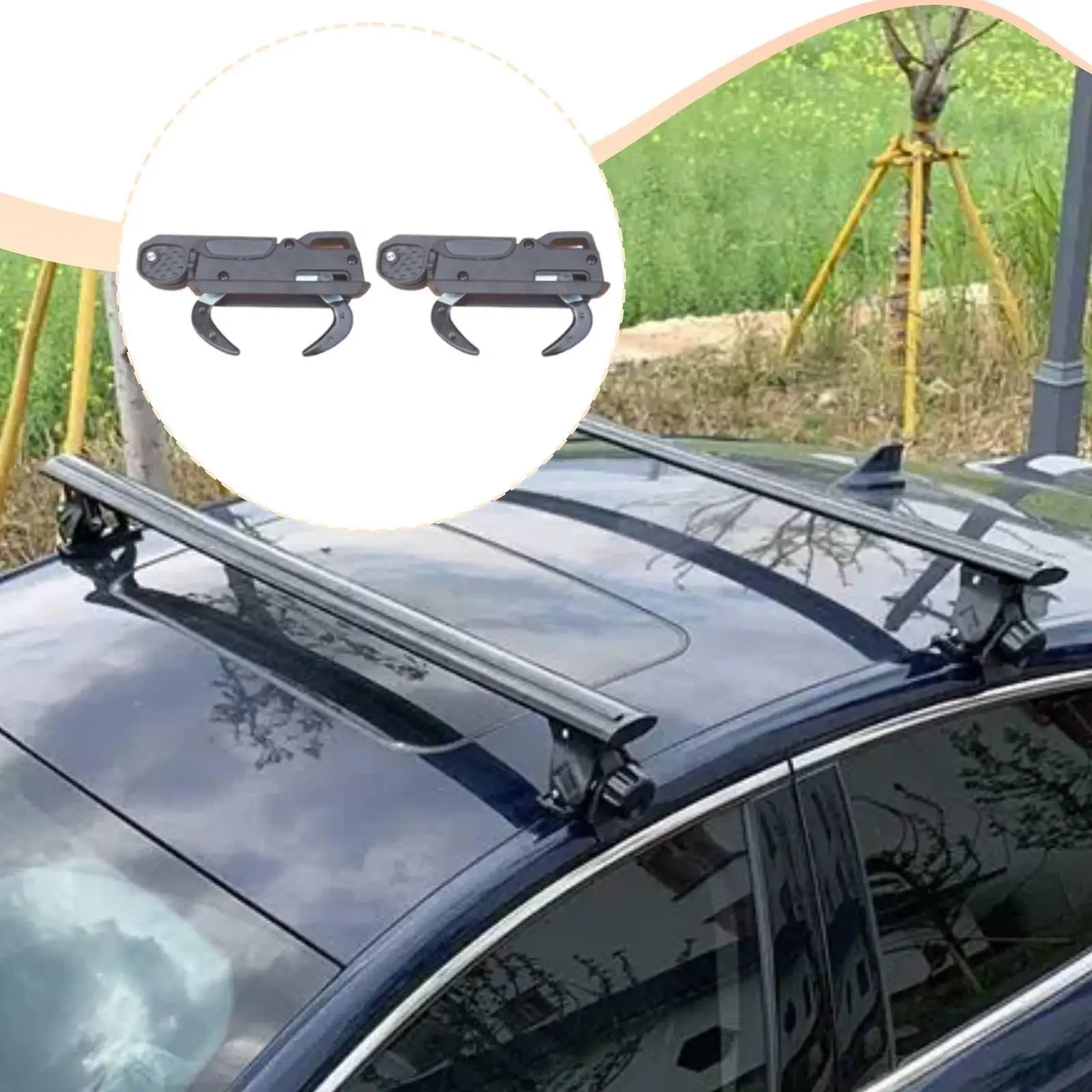 Quick Release Car Roof Box Clamps Versatile Fast Mounting Rack Attachment for Outdoor Vehicle Luggage