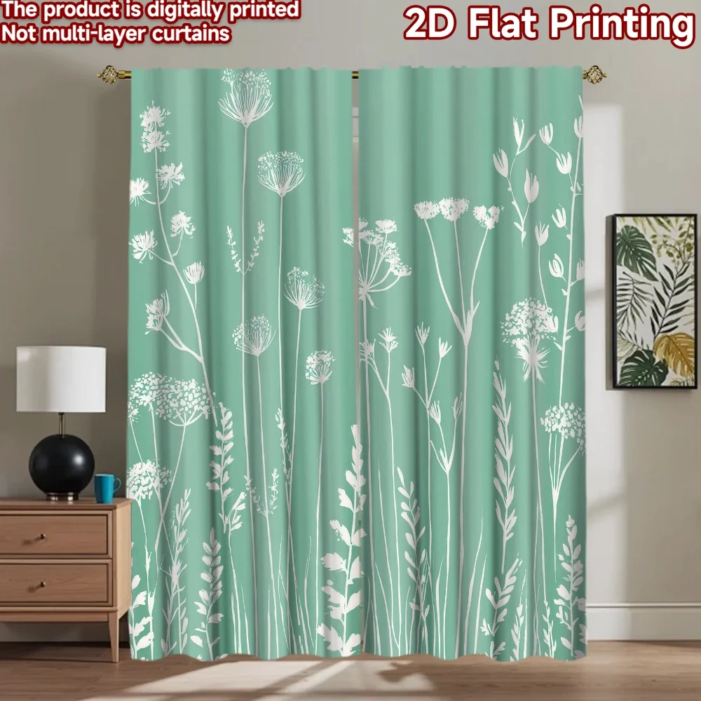 

1pc 2D flat Photography Backdrop Photography Backdrop Floral Silhouette Green 100% Polyester Anniversary Perfect for Suitable