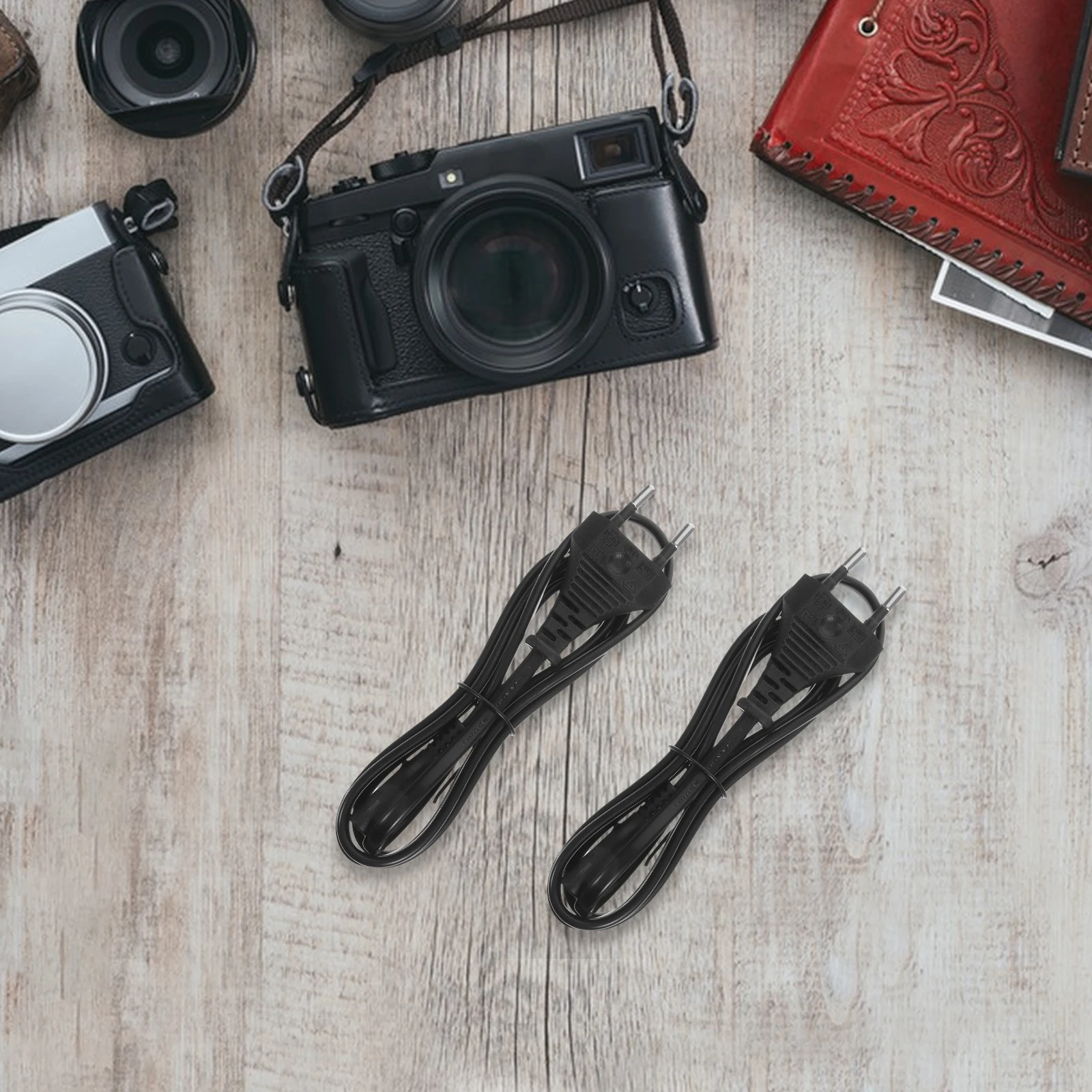 

2Pcs 2 Prong Power Cord Replacement Cable for Lamp Radio Low Power Appliances Long Extension Extension Cord