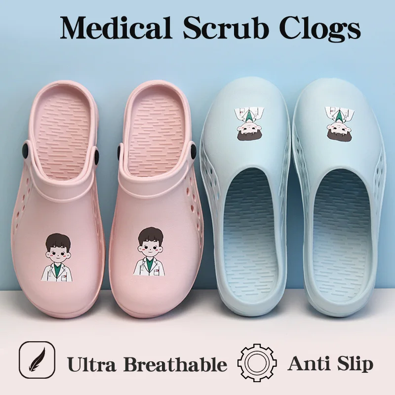 EVA Nursing Scrub Clogs Man Medical Footwear Anti Slip Breathable Hard-working Clog Operating Room ICU Surgical Scrub Shoes X06