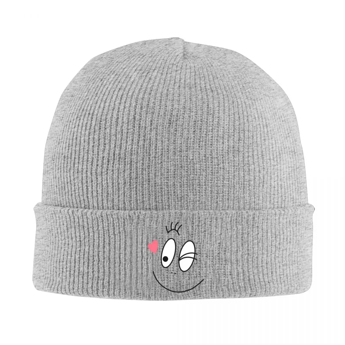 Barbapapa Cartoon Bonnet Hats Knitting Hat Men Women Vintage Head Wrap Beanie Hats Autumn Outdoor Sport Custom Caps