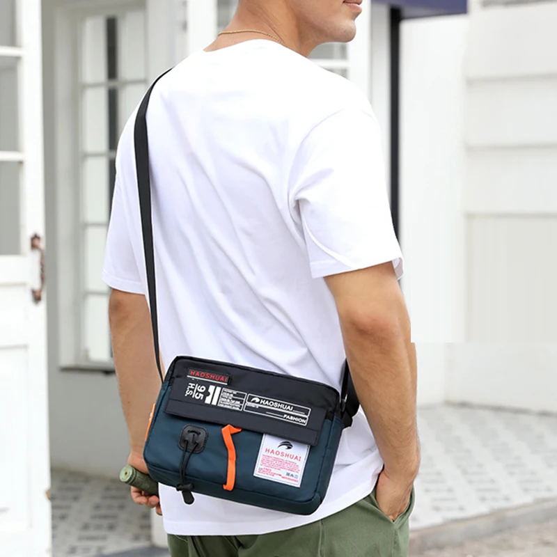 High Quality Men Nylon Single Shoulder Cross Body Bag Fashion Multi-Capacity Unisex Military Messenger Bags Male Briefcase