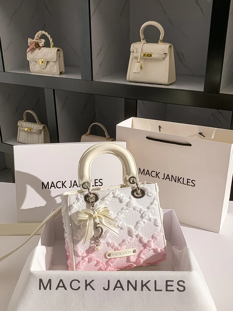 

Ma Jankles adient Color Soft Leather Diamond id Lady Bag Handbag oulder Bag Commuting Women's Bag Faionable Briti...