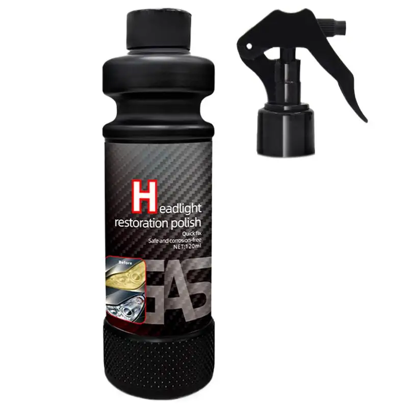 Headlight Polish 120ml Headlight Restoration Liquid Car Headlight Renovation Repair Liquid Repair Headlight Yellowing Haze