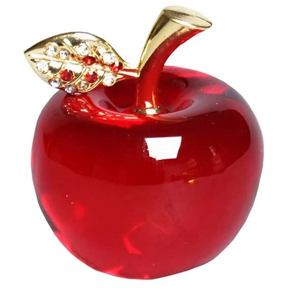 Christmas Crystal Apple Glass Crafts Home Decoration Car Ornaments Crystal Crafts Miniature Souvenir Gifts