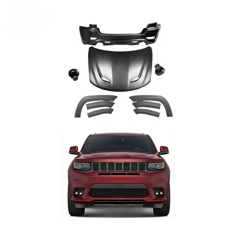 lling Car Bodykit For Jeep Grand Cherokee 2018 modified SRT8 Front Rear Bumper Grille Side Skirts Hood Fender Car Bumperscustom