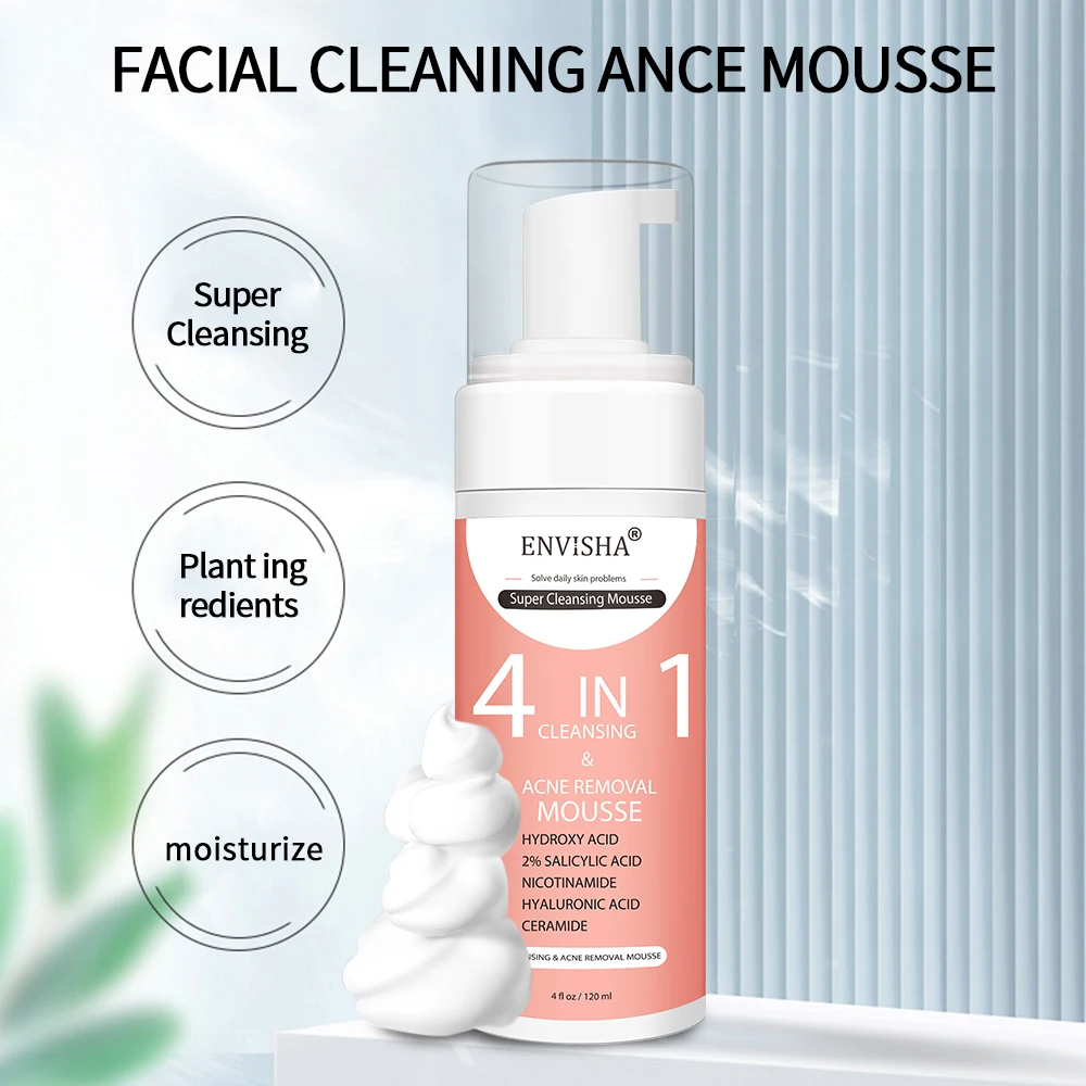 ENVISHA Cleaning Mousse Facial Skin Care Exfoliating Peeling Gel Deep Remove Smooth Moisturizing Cream Whitening Shrinking Pores