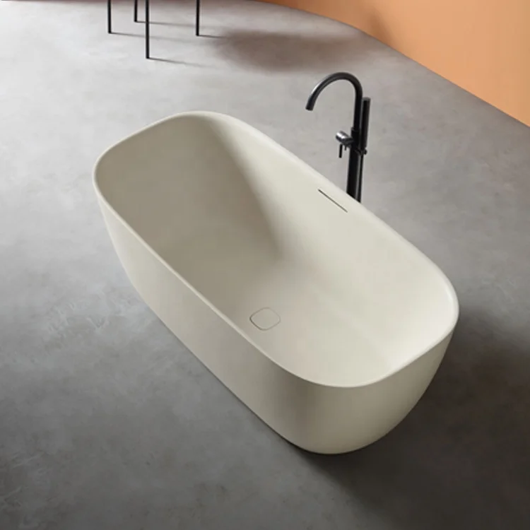 

Standing Soaking Bathtub SPA Bathroom Sanitary Ware Acrylic Artificial Stone Massage Bath Tub