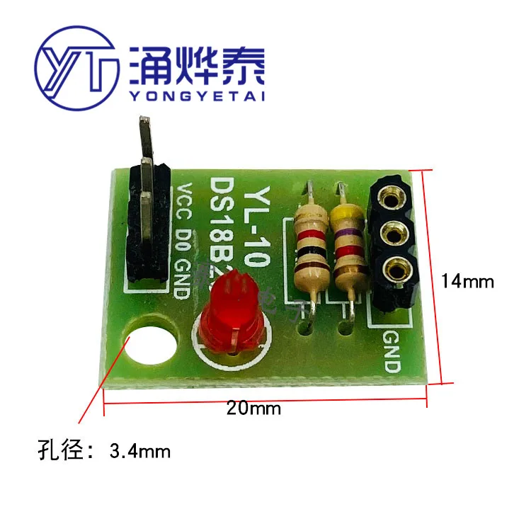 Temperature Sensor Module No DS18B20 Thermometer Interface Board  DIY Projects Compatible with Arduino  Other Microcontrollers