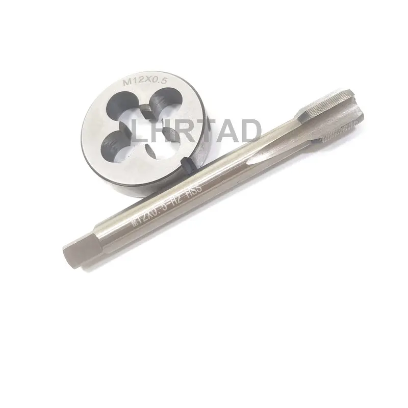 Conjunto de Torneira de Rosca e Matriz M12x0.5 Mão Direita Hss Metric Hand Tap Die M12 x 0.5 Conjunto de Kit de Reparo de Rosca M12x0.5 mm
