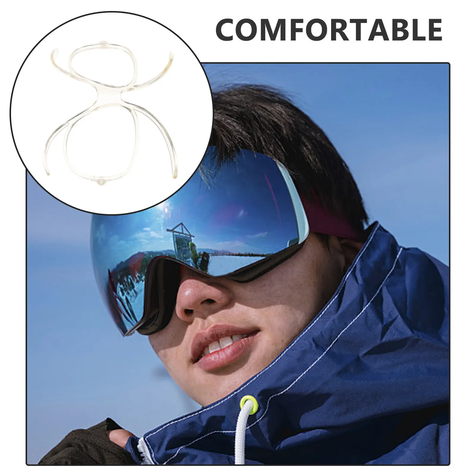 Universal Goggle Insert for Ski Snowboard Goggles Over Glasses Adjustable Inner Frame Windproof Stylish