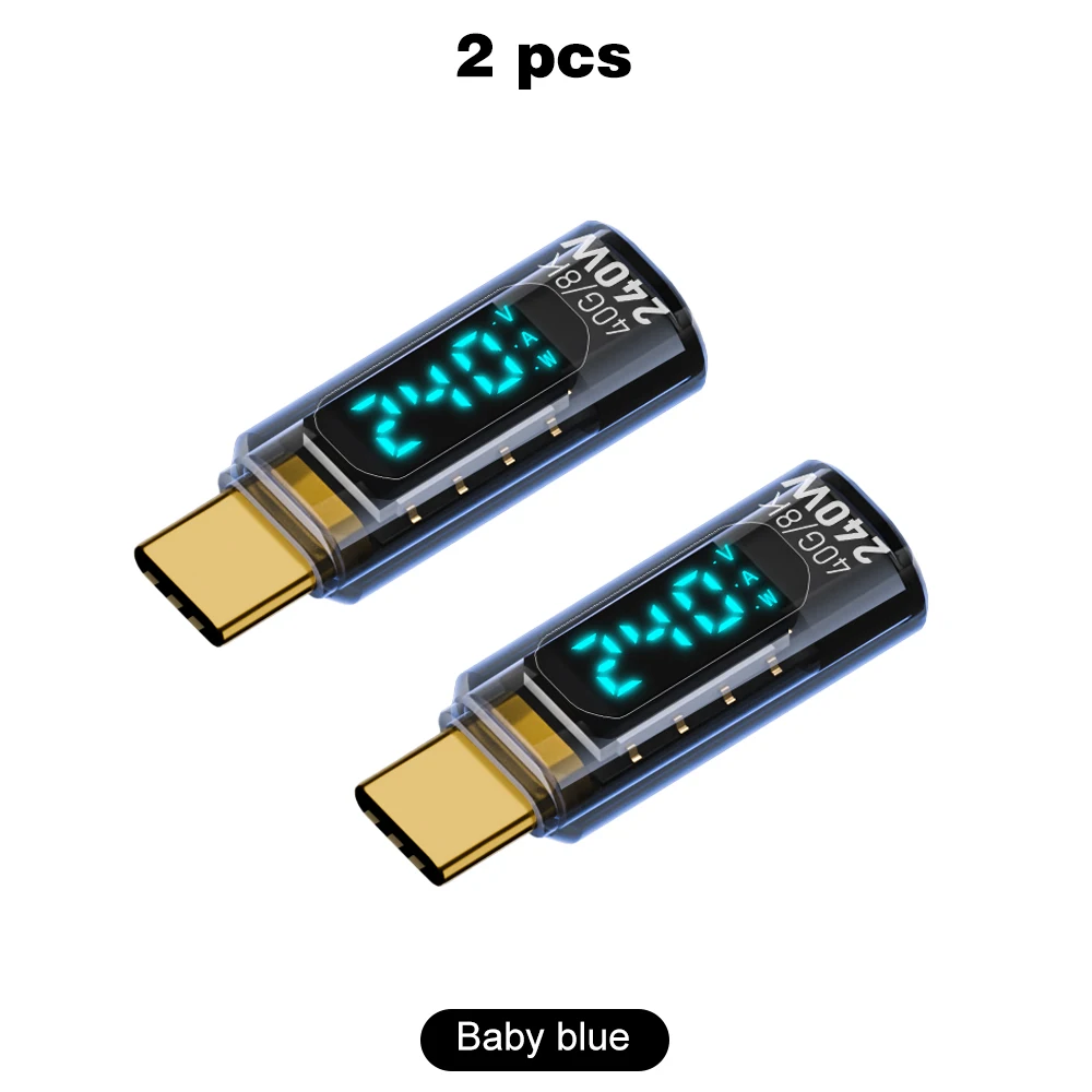 UGOURD 40Gbps USB4 Typ-C Adapter Digitales Display USB 4 80Gbps Thunderbolt 4/5/3 Kabelverbinder USB-C zu USB-C OTG PD 240W 8K