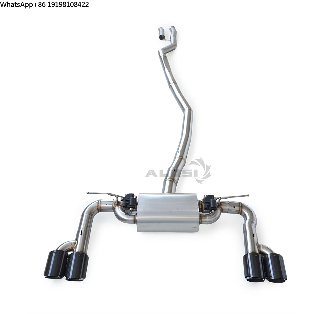 

For BMW 320i 328i F30 2.0t 2013-2018 Exhaust Pipe with Valve cat Back Exhaust Stainless Steel Performance Exhaust Black Tips