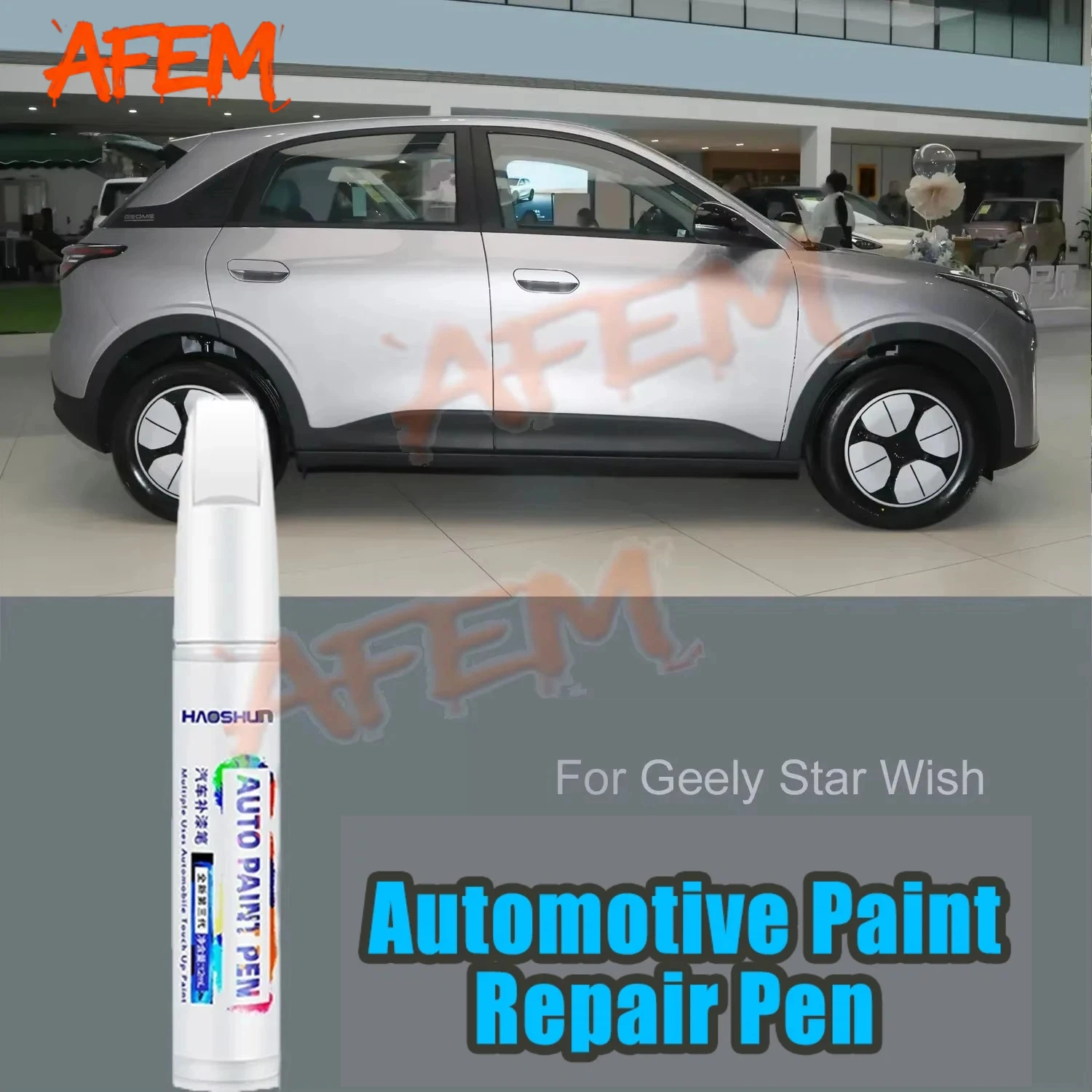 For Geely Star Wish Car Touch Up Paint Scratch Removal Repair Paint Car Paint Protection Clear Coat Pen Basil Blue Silver