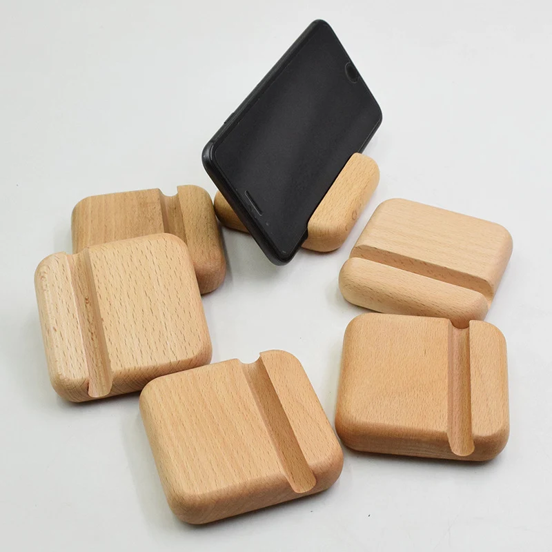 Soporte portátil de madera maciza para teléfono móvil, soporte de escritorio para tableta, PC, lector electrónico, accesorios para el hogar,