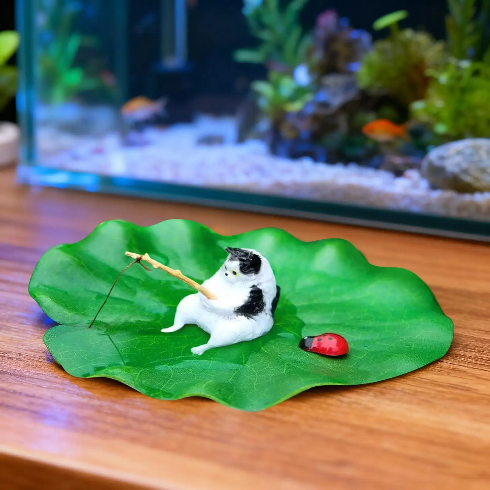 Seerosenblatt-Aquariumdekoration für Fischbecken, Mini-Aquarium-Ornament für Gartenteich und Fischbecken