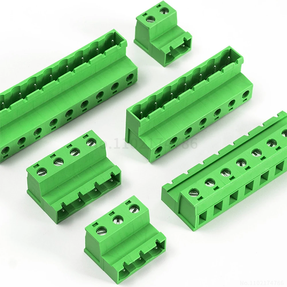 (5 pcs) 2EDGKP - 7.62mm socket terminal block green 2EDGRK-7.62MM plug-in base connector KF 15EDGKP 7.62