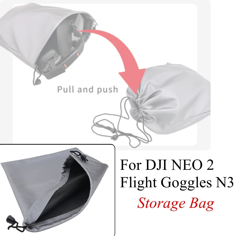 

Waterproof Storage Pouch for DJI NEO 2 Flight Goggles N3 Lightweight Storage Bag Dust-Proof Carry Bag Drawstring Pouch Accessory