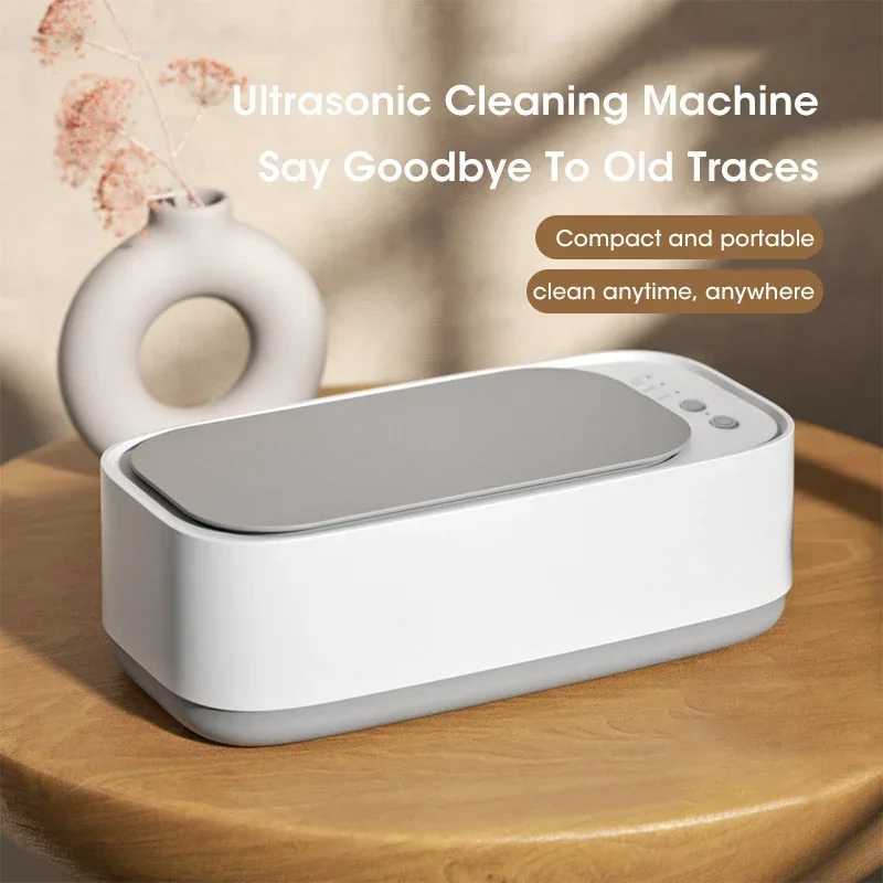 Ultrasonic Cleaning Machine Mini High-frequency Vibration Cleaning Adjustable Glasses Jewelry Pacifier Timed Cleaning Tool