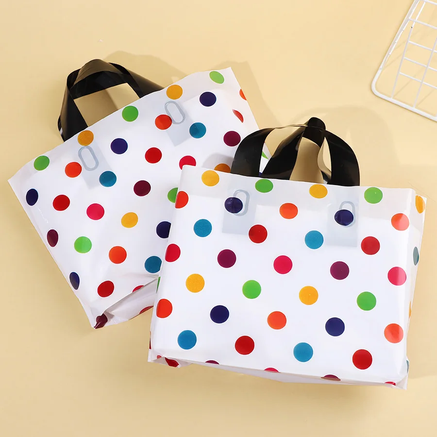 10/20Pcs Polka Dot Gift Bags with Handles for Wedding Birthday Party Favors Christmas New Year Gift Packaging Bag Baby Shower