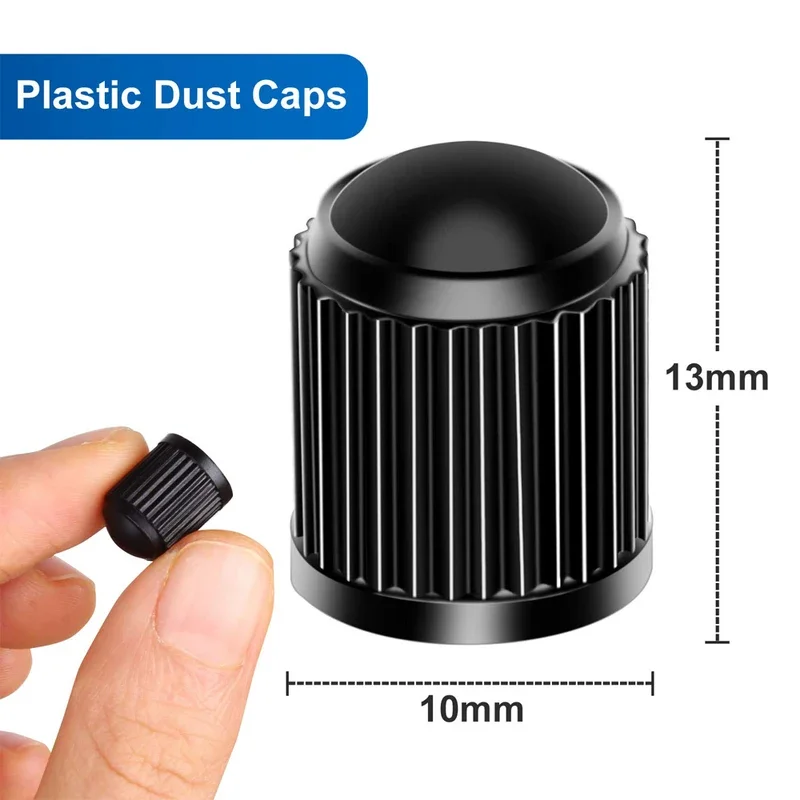 5-100Pcs Tire Stem Valve Caps, with O Rubber Ring, Universal Stem Covers for Cars, SUVs, Bike and Bicycle, Trucks, Motorcycles