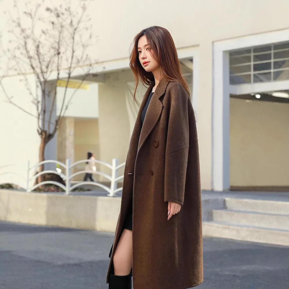 

Double Sided Wool Coat for Women Mid Length 2025 Autumn and Winter New Style with A High-end and Sophisticated Woolen Jacket