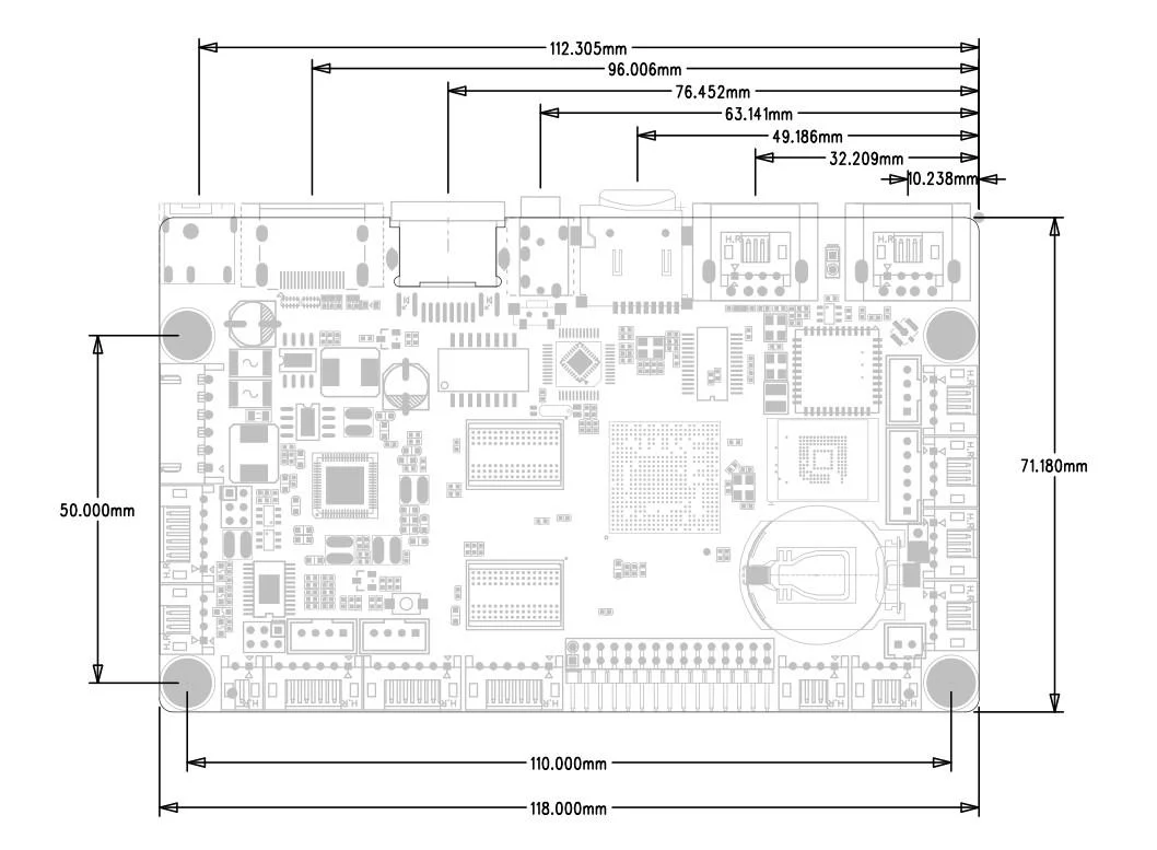 ZC-40A 안드로이드 7.1 1080p 출력 컨트롤러 보드, USB, LVDS, H, DMI 인터페이스, A40I Cortex-A7, 1G 램, 16G 롬, 30 핀