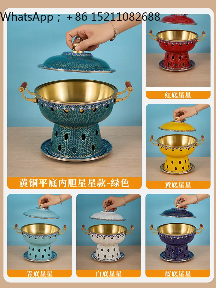 SCY stainless steel inner tank hot pot single hot pot commercial stainless steel enamel pot