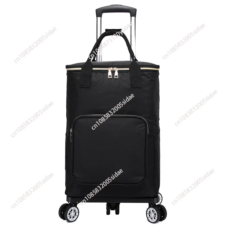 Shopping Cart Small Trolley Retractable Folding Trolleycart Universal Wheel Trolley Trailer Fresh-keeping Portable Shoppingcart