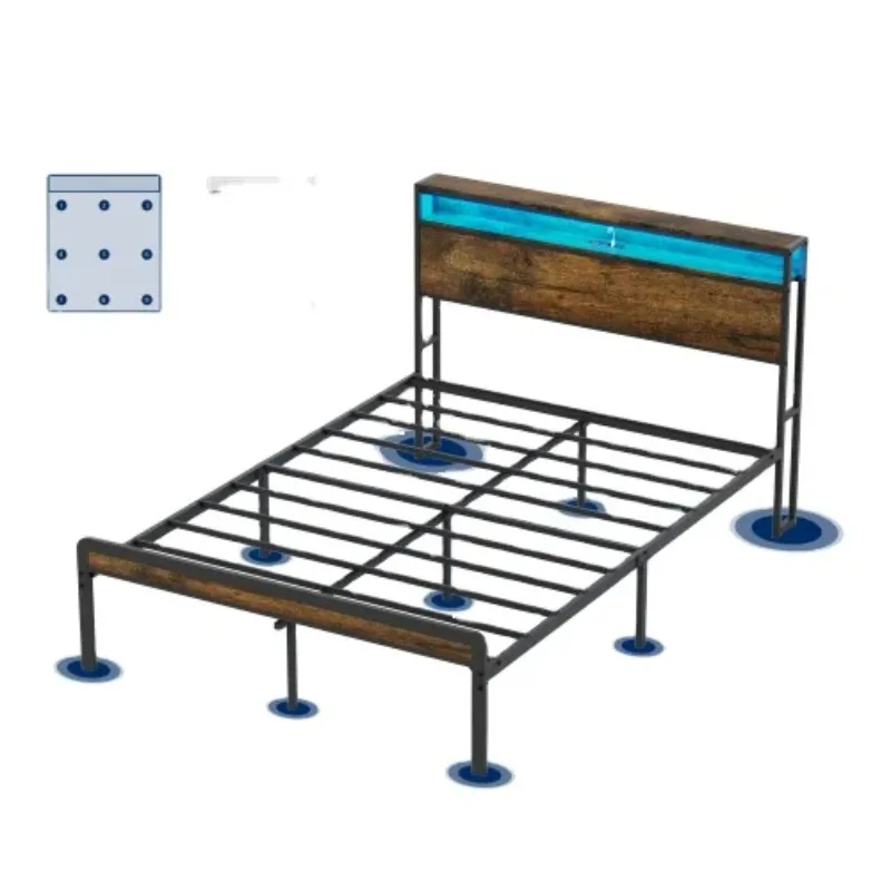 سرير بطابقين للكبار سرير على الصدر إطار قاعدة مجموعات غرف النوم مجموعة كاملة أثاث المنزل كاما كينغ أريكة قابلة للتحويل مضاءة كاباني علوي مزدوج