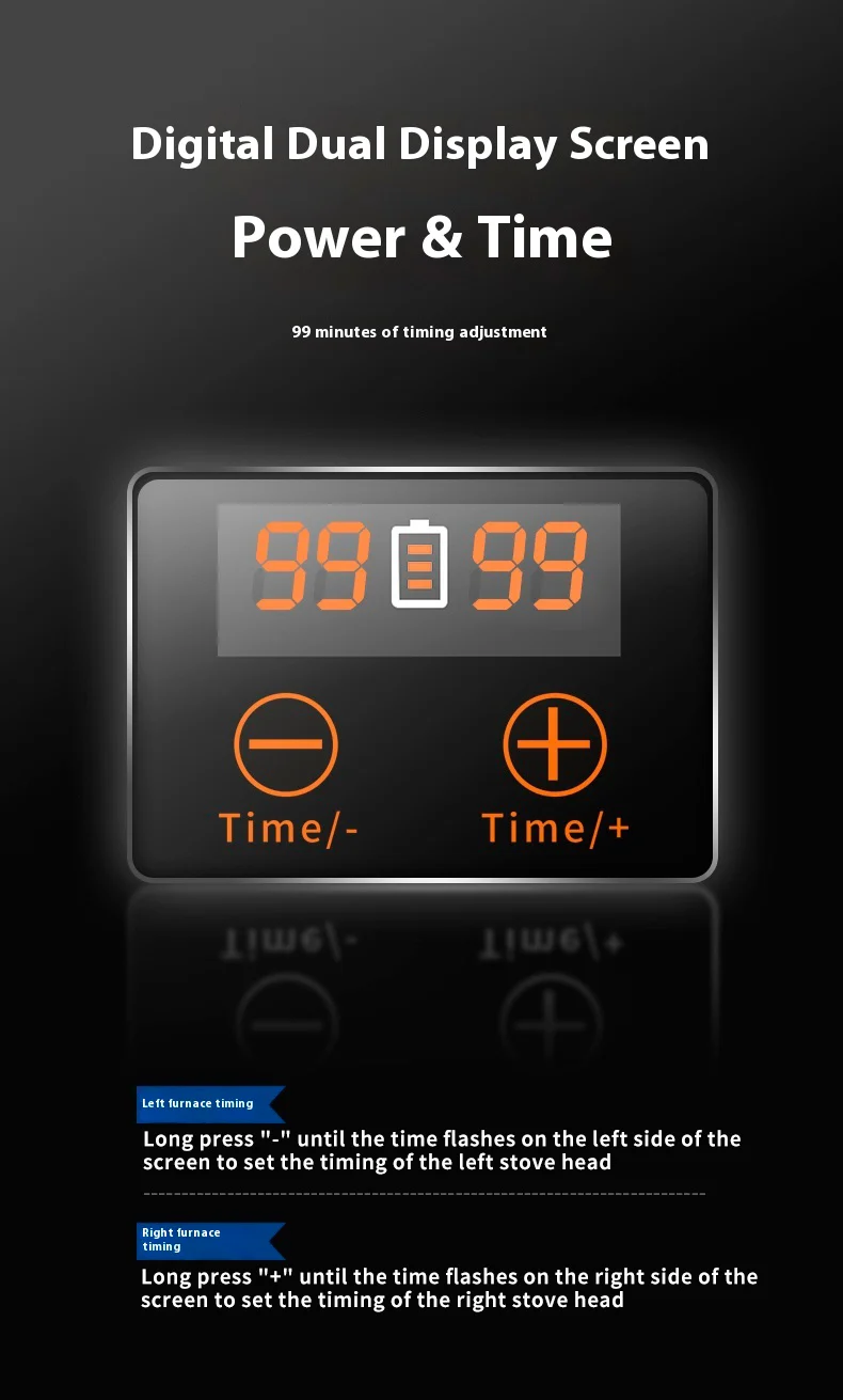 Fornello a gas a risparmio energetico da 5,2 kW 2 fuochi Doppio tavolo GPL per uso domestico Piano cottura a gas naturale Piano cottura a gas incorporato con fuoco feroce