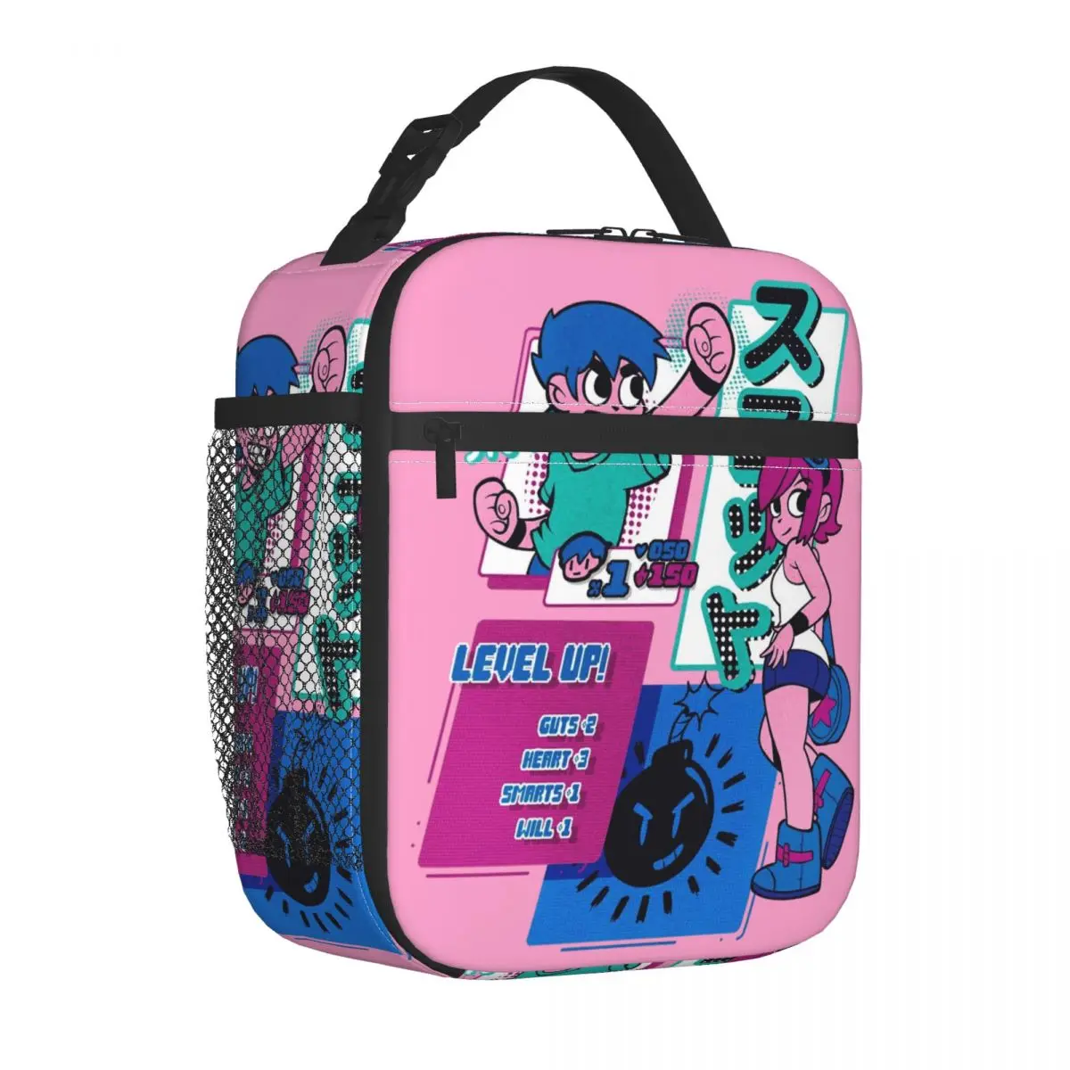 Scott Pilgrim Universe Bolsas de almuerzo aisladas Contenedor de comida térmica Bolsa grande para el almuerzo Bolsa Bento Oficina al aire libre