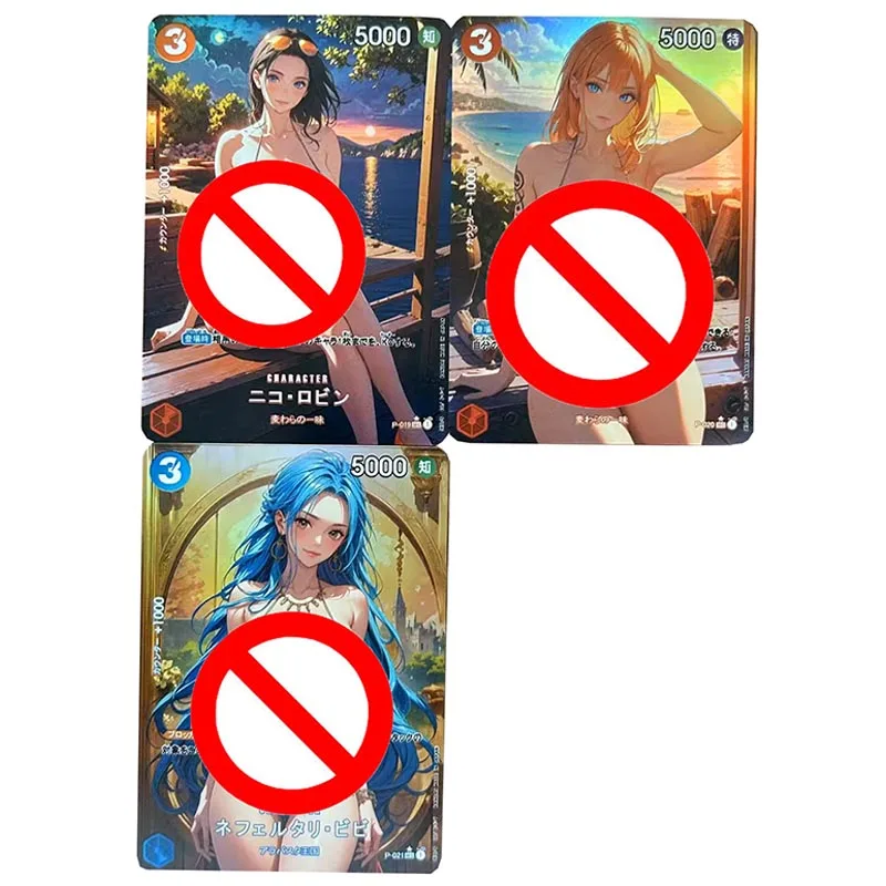 

3 шт./компл. One Piece Nami Nico Robin Nefertari D. Vivi DIY самодельные цветные флэш-карты аниме игровая коллекционная карта подарочная игрушка
