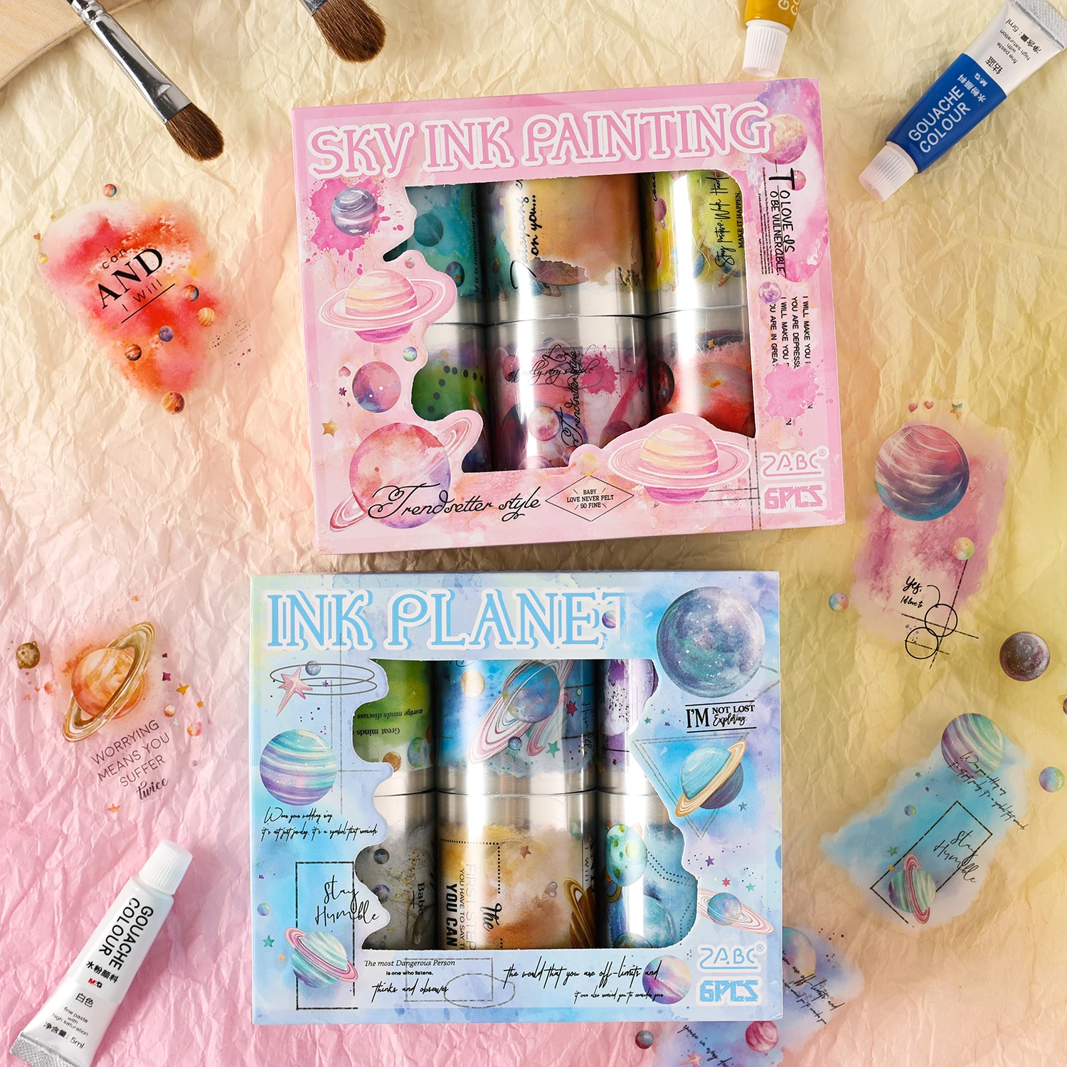 2packs/LOT Ink Star Domain series cute lovely retro decorative PET tape