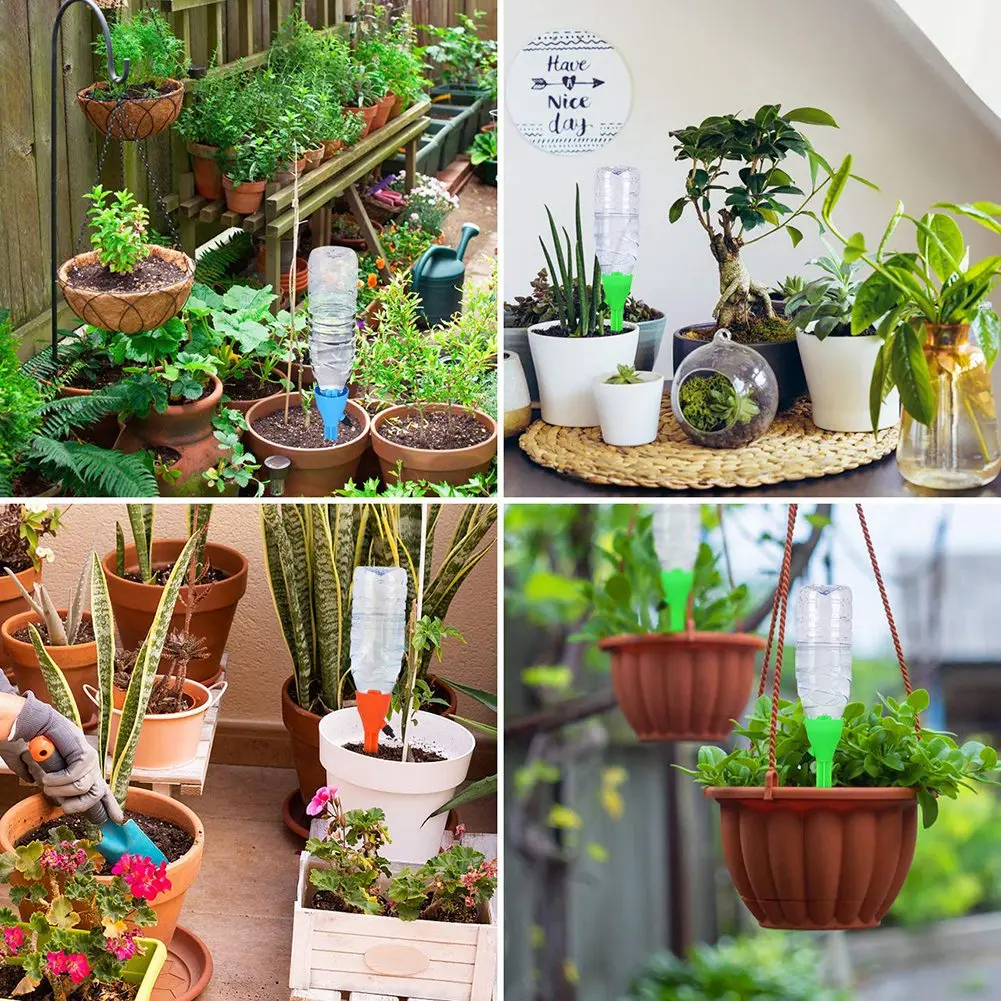 AF93-Plant Waterer، 12 قطعة نظام مسامير سقي النباتات الذاتية مع مفتاح صمام التحكم بطيئة الإصدار، سقي النباتات الأوتوماتيكي