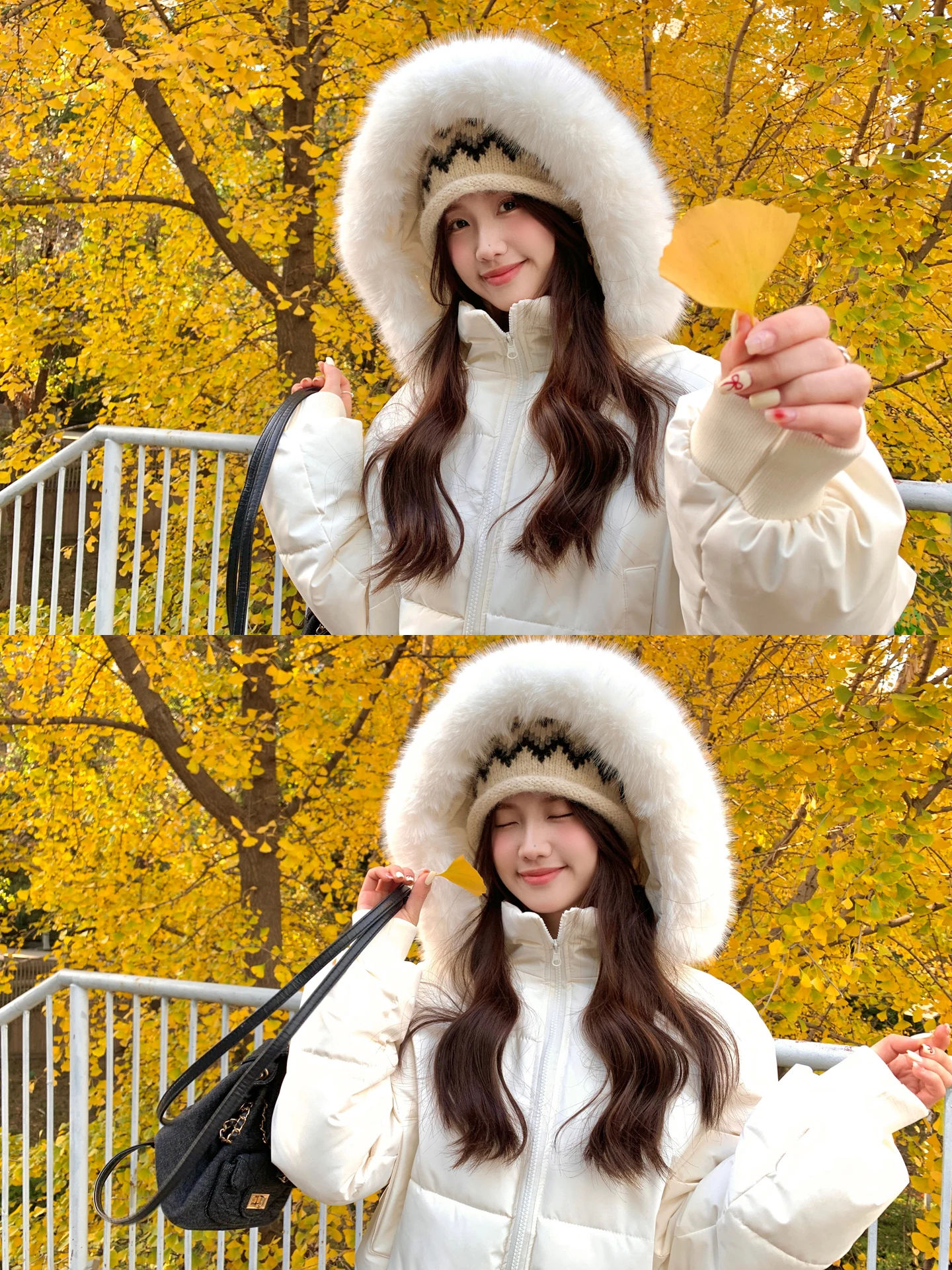 

Белая хлопковая куртка с меховым воротником и капюшоном, теплая зимняя верхняя одежда для улицы, универсальный корейский свободный крой, утепленная хлопковая куртка в стиле INS