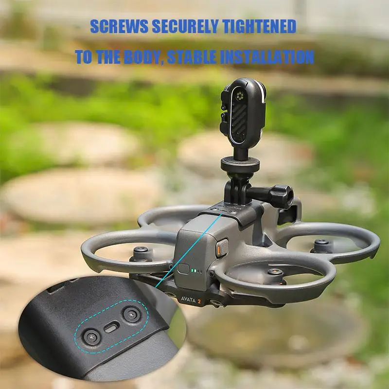 VOLODYMYR Avata 2 Drone Extended Mount Searchlight Camera Extended Mount Bracket for DJI Avata 2 Insta360 Go 3 Holder