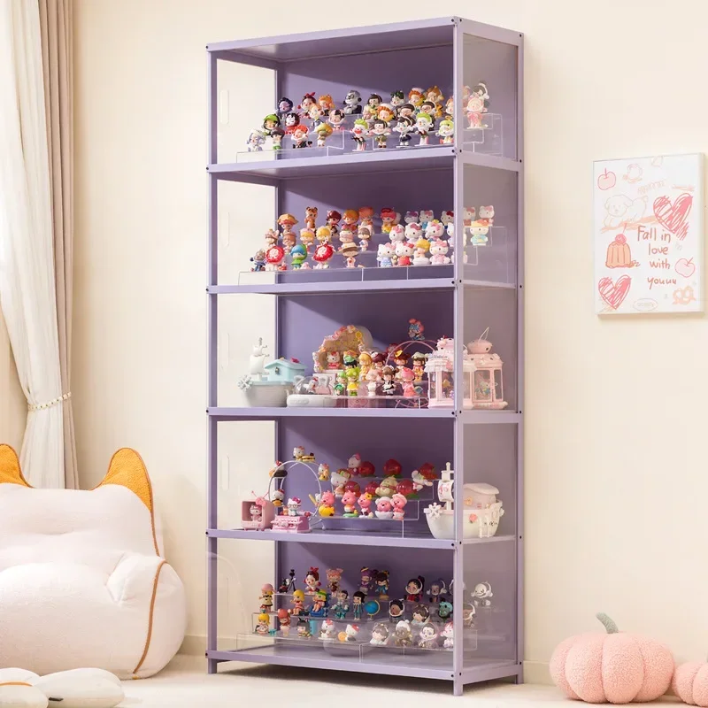 Figure Display Cabinet Transparent Pain Cabinet Suitable For Lego Model Building Block Toy Doll Bag Blind Box Storage Rack