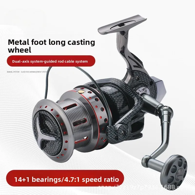 ヘビ皮金属長距離釣り糸、大型魚車、糸車、アンカー魚車漁具