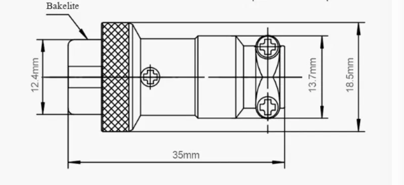 GX16 Durchgangssteckverbinder für Wandmontage, 2-10-poliger Stecker und Buchse, GX16 Luftfahrtstecker – Detail 4
